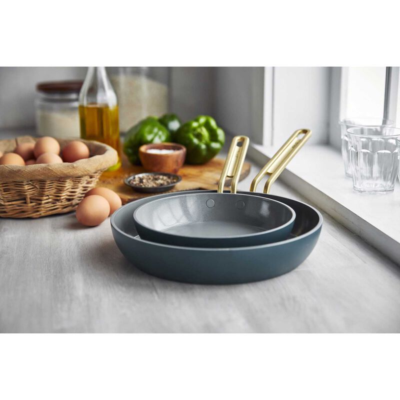 GreenPan Stanley Tucci 2pc Frypan Set - Venetian Teal image number 2